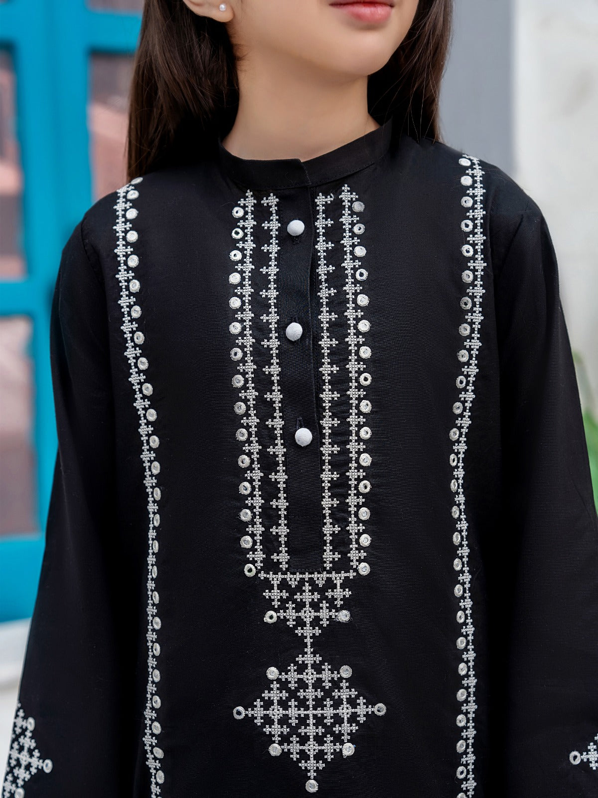 Girls Summer 2Pcs Embroidered Suit VG103-C