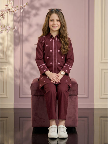 Embroidered Girls Co Ord Set VG214-B