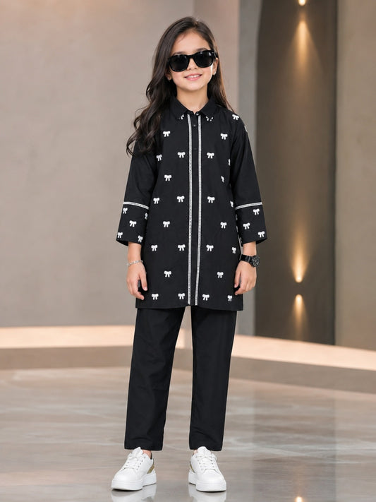 Embroidered Girls Co Ord Set VG214-A