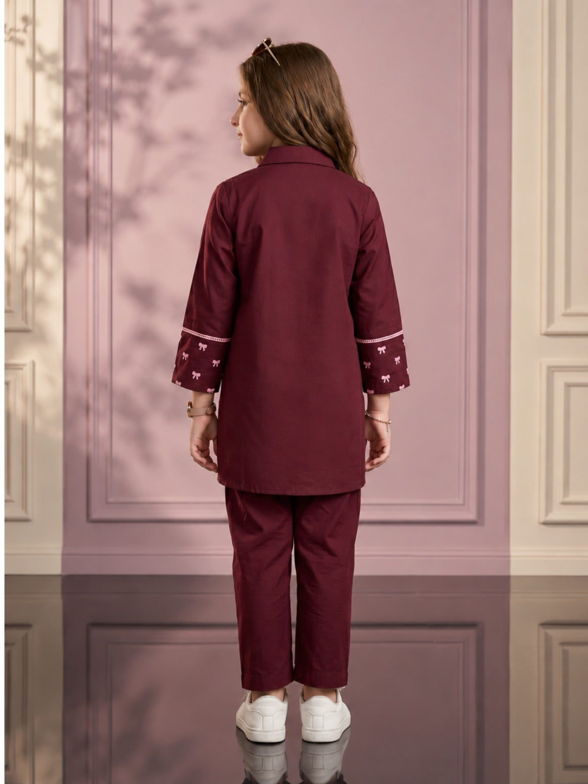 Embroidered Girls Co Ord Set VG214-B