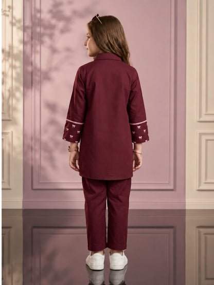 Embroidered Girls Co Ord Set VG214-B
