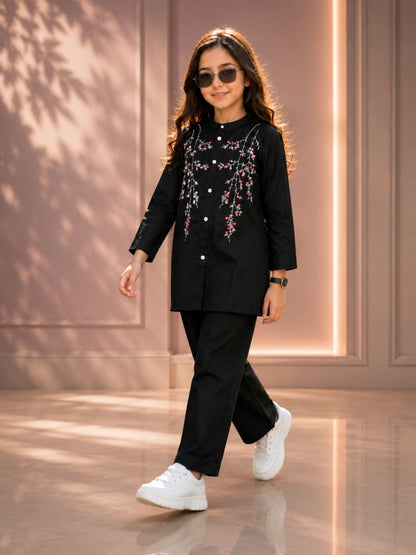 Embroidered Girls Co Ord Set VG213-A