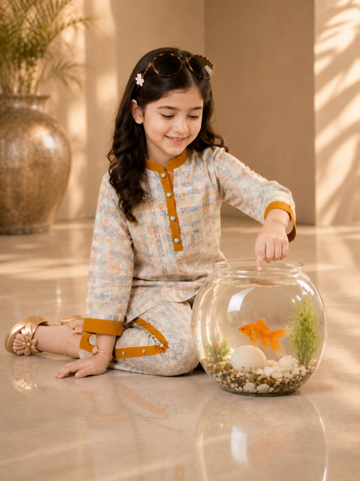 Printed Girls Co Ord Set VG167-A