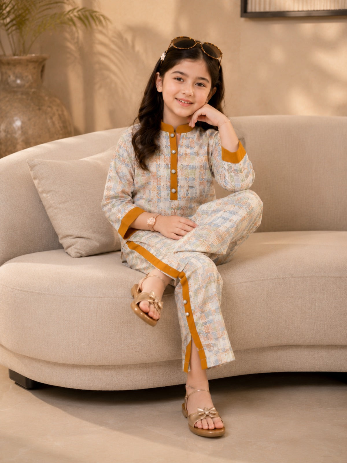 Printed Girls Co Ord Set VG167-A