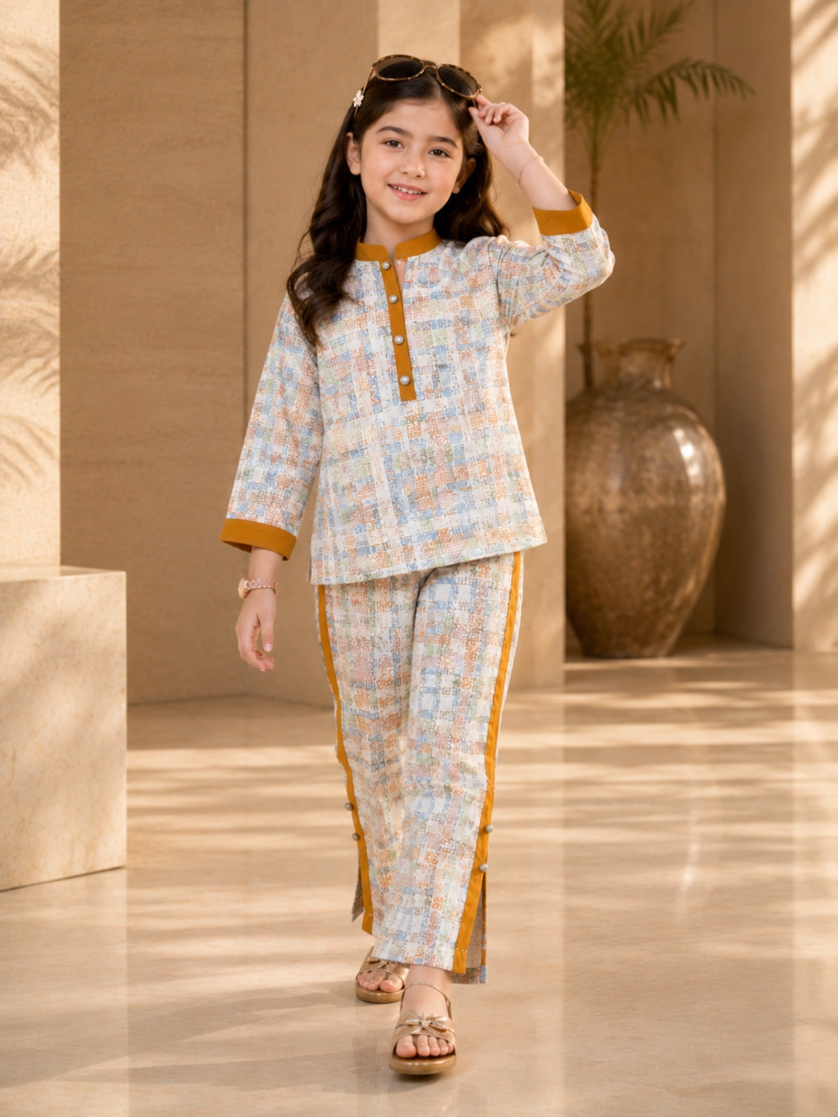 Printed Girls Co Ord Set VG167-A