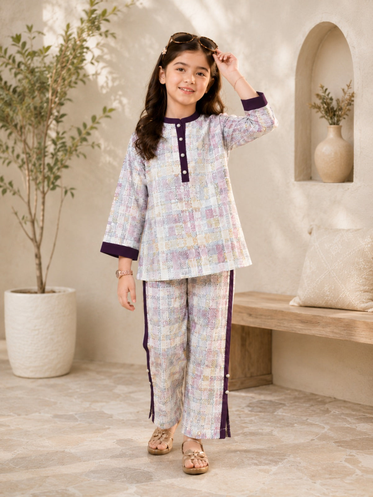Printed Girls Co Ord Set VG167-B
