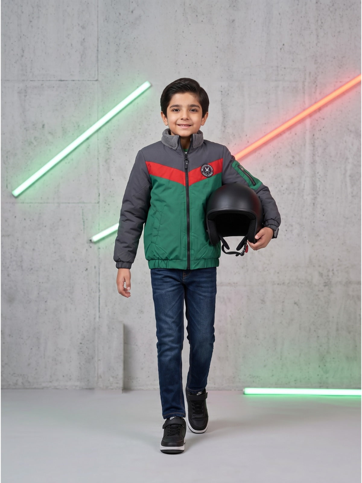 Full Sleeves Puffer Jacket Boys & Girls VJ89-B