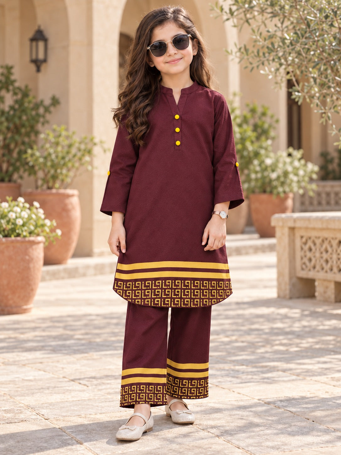 Girls Co Ord Set Printed VG238-B