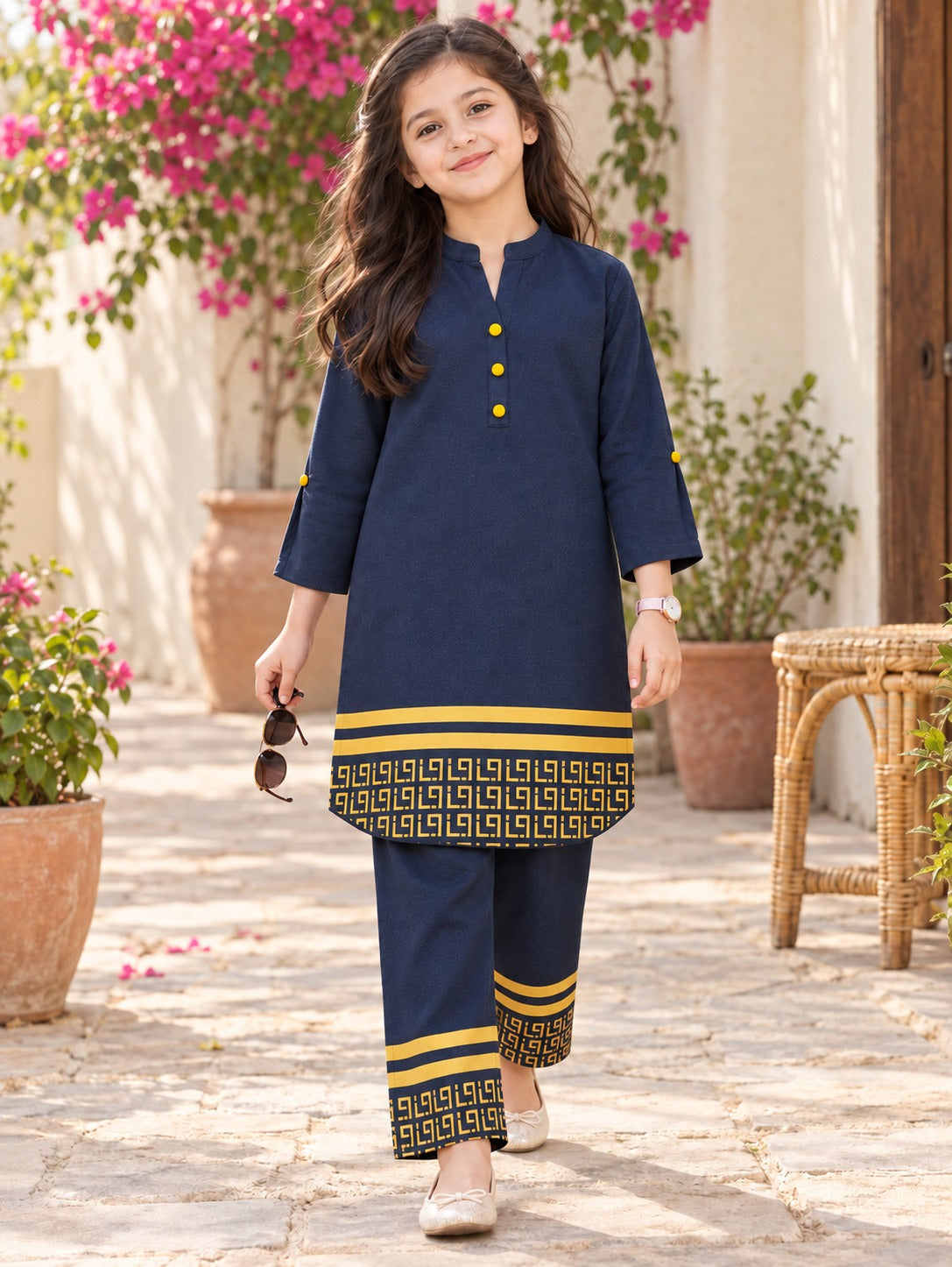 Girls Co Ord Set Printed VG238-A