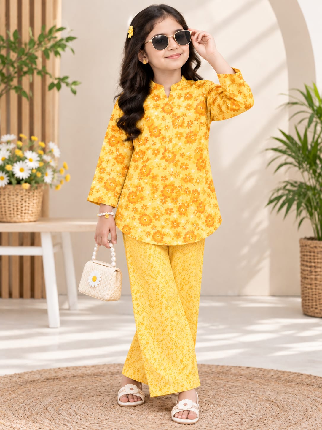 Girls Summer 2Pcs Printed Suit VG157-A