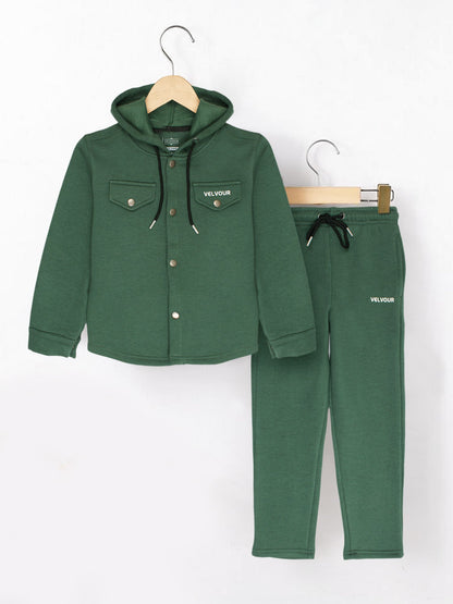 Hooded Tracksuit For Boys & Girls, Fleece #VWT39-B