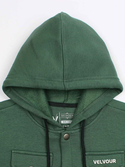 Hooded Tracksuit For Boys & Girls, Fleece #VWT39-B