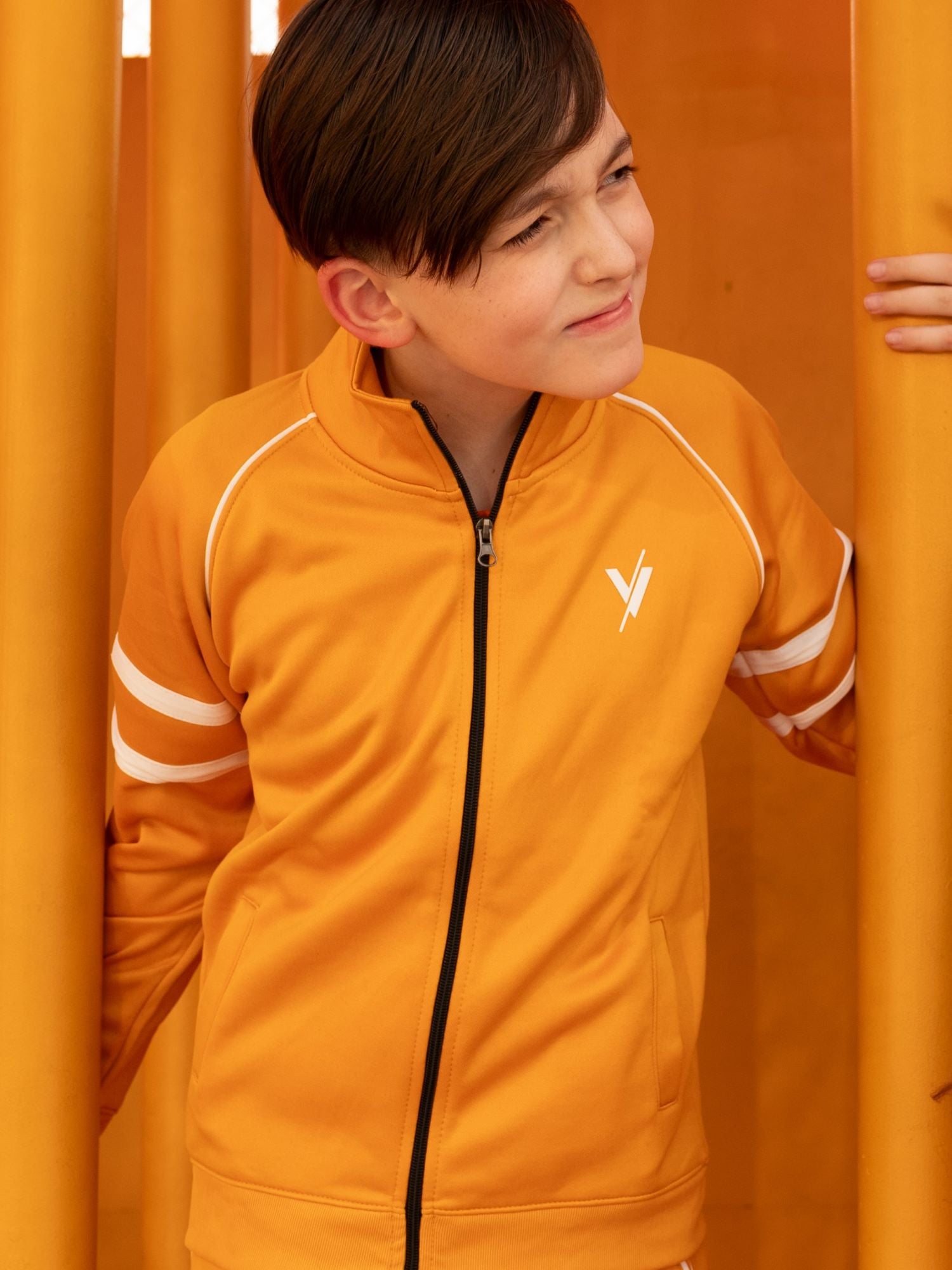 Mock Neck Tracksuit For Boys & Girls, Fleece #VWT21-C