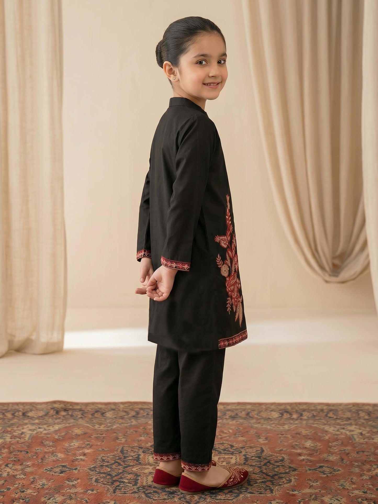 Embroidered Girls Co Ord Set VG210-A
