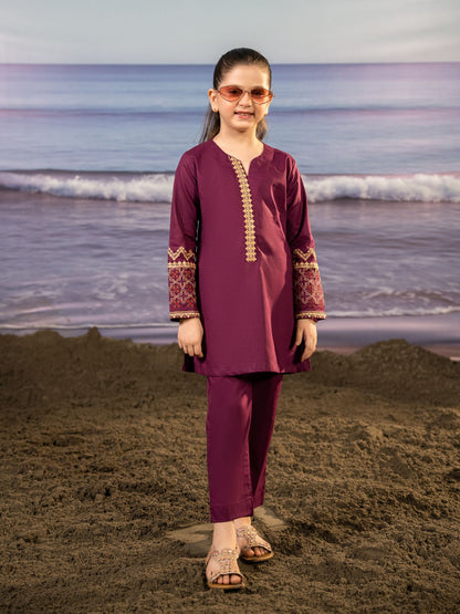 Embroidered Girls 2pc Suit VG136-A