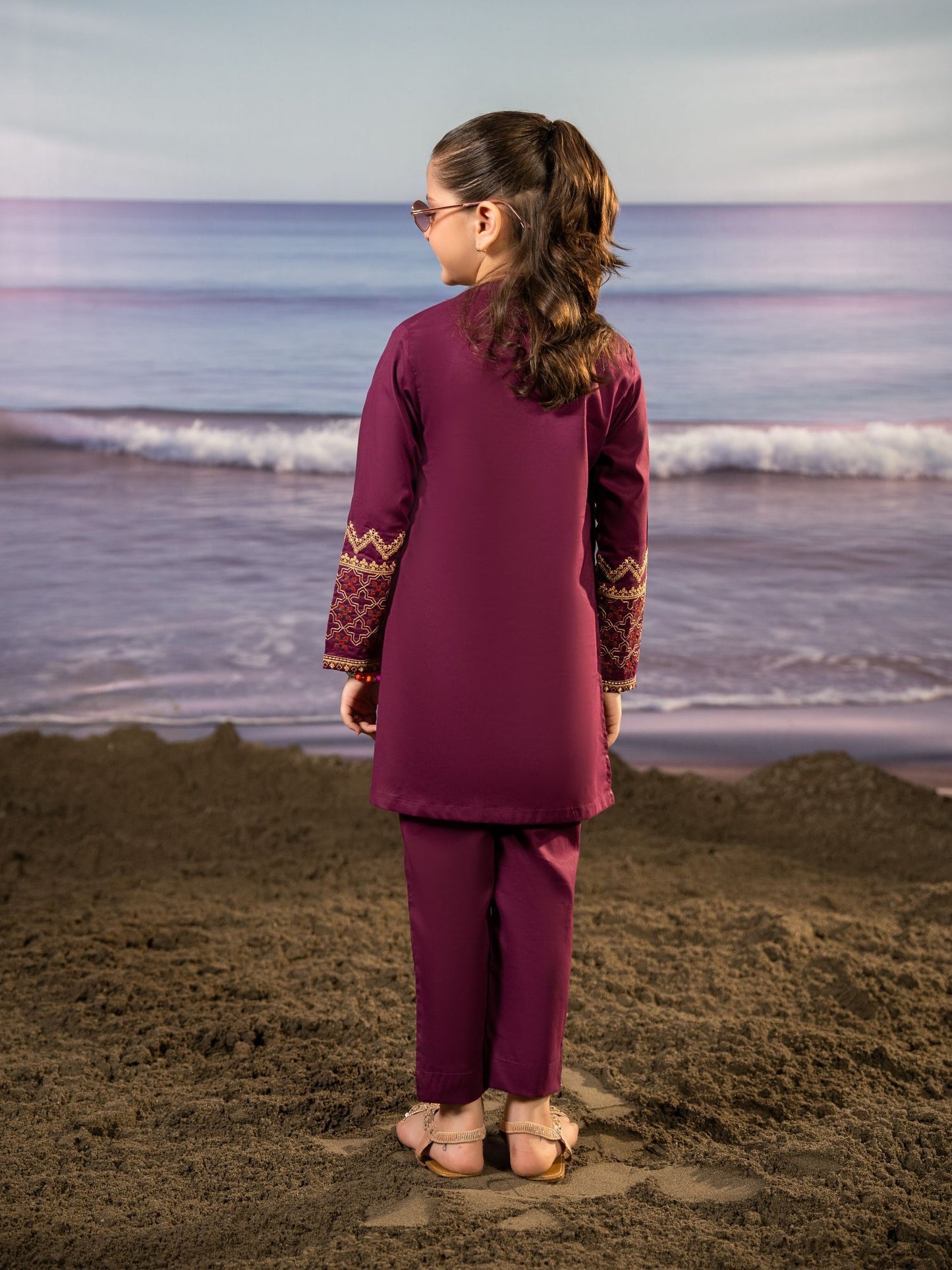 Embroidered Girls 2pc Suit VG136-A