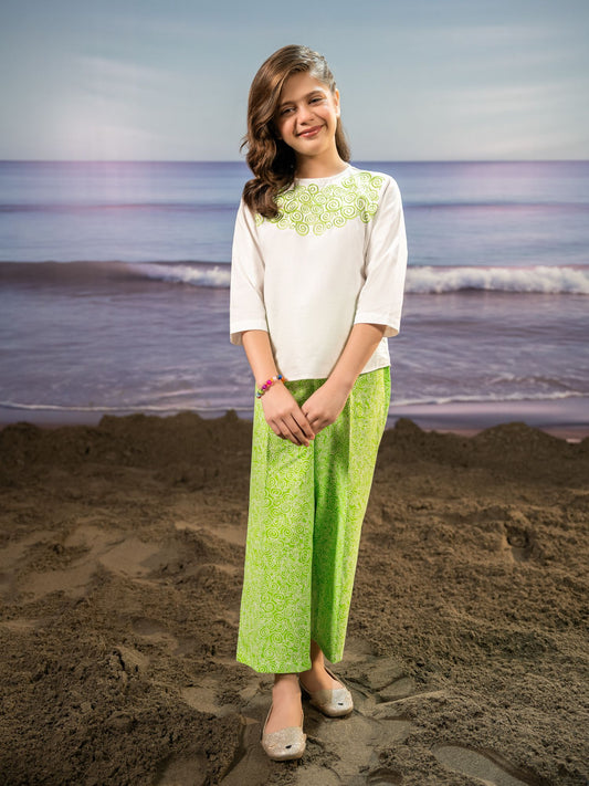 Embroidered Girls Co Ord Set VG162-A