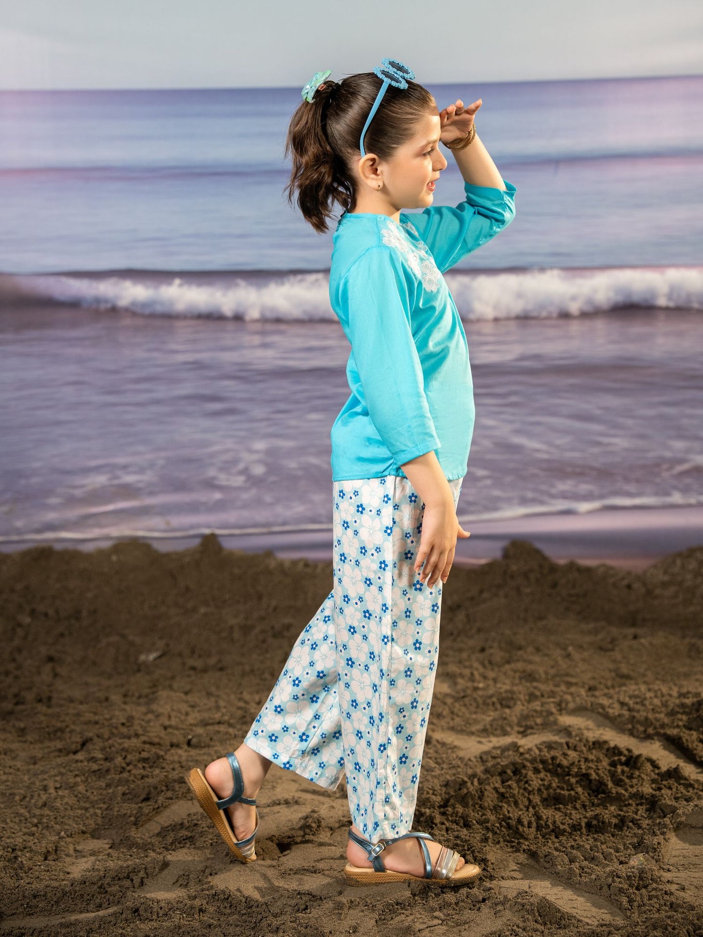 Embroidered Girls Co Ord Set VG162-C
