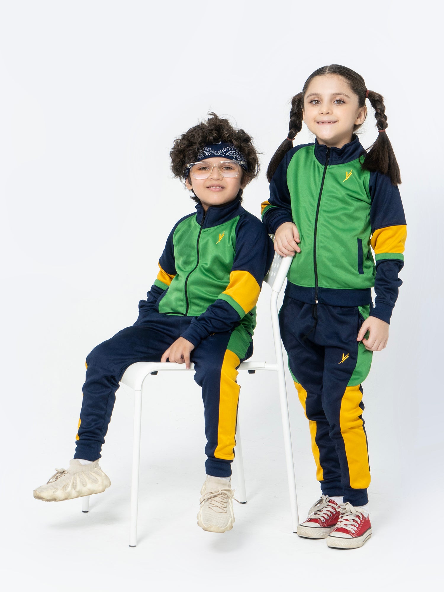 Mock Neck Tracksuit For Boys & Girls, Poly Athletic Fleece #VWT07-C