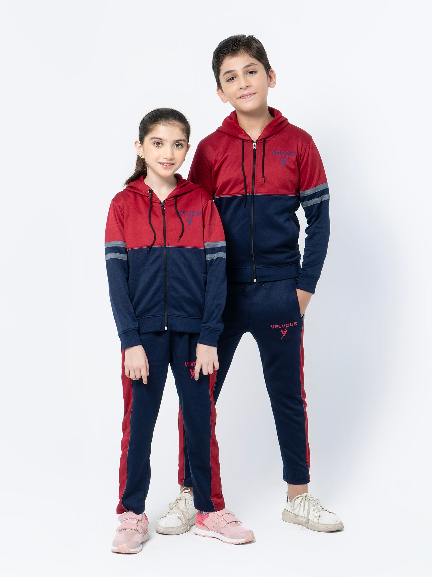Hooded Tracksuit For Boys & Girls, Poly Athletic Fleece #VWT08-A