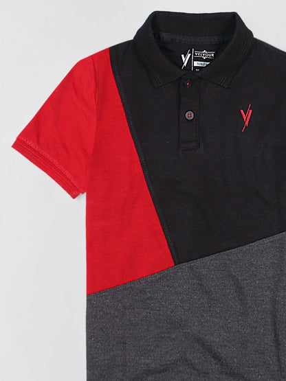Boy's Polo Shirt (Short Sleeve) By Velvour Art# VBP03-Panel-C - Velvour Shop