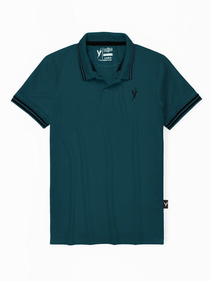 Tipping Collar Polo Shirt For Boys & Mens Plane Zinc