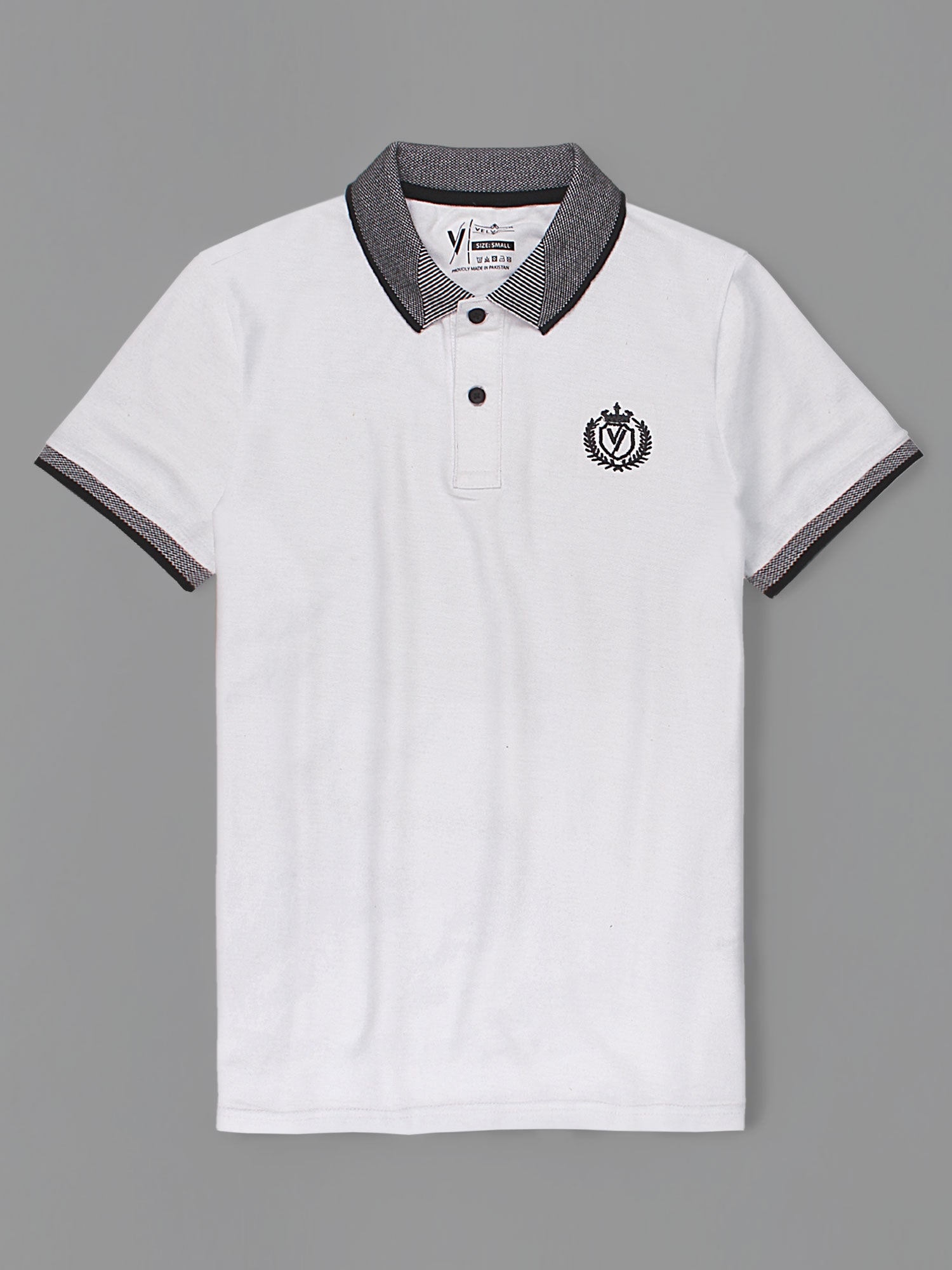 Mens Polo Shirt (Short Sleeve) By Velvour Art# VMP02-B/W - Velvour Shop