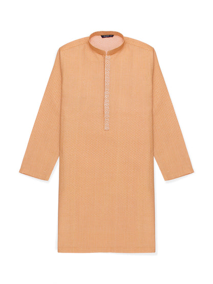 Boys Embroidered Kurta ART VB133 Apricot