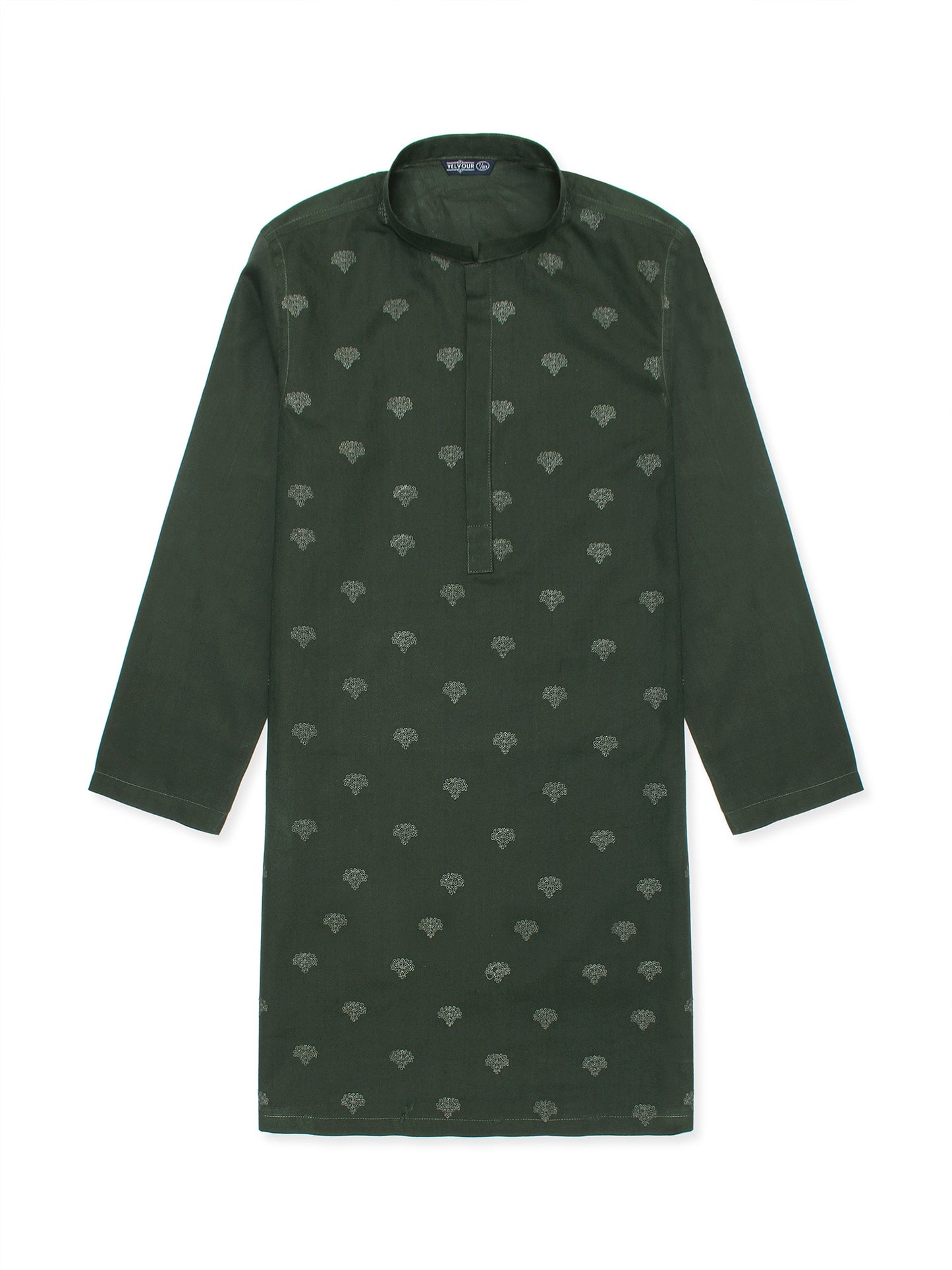 Boys Embroidered Kurta ART VB153 Dark Green