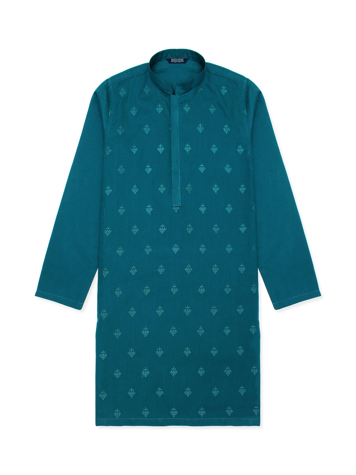 Velvour Boys Embroidered Kurta Zinc VB149