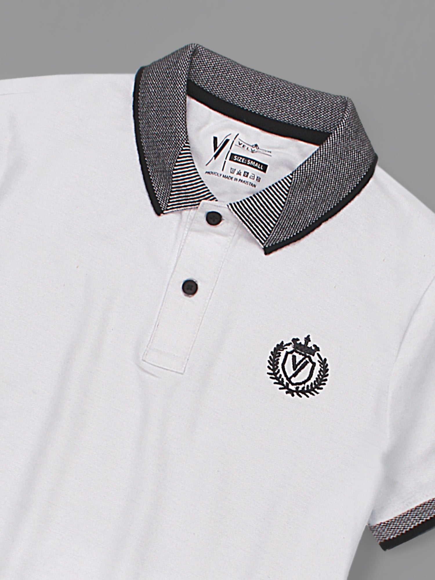 Mens Polo Shirt (Short Sleeve) By Velvour Art# VMP02-B/W - Velvour Shop