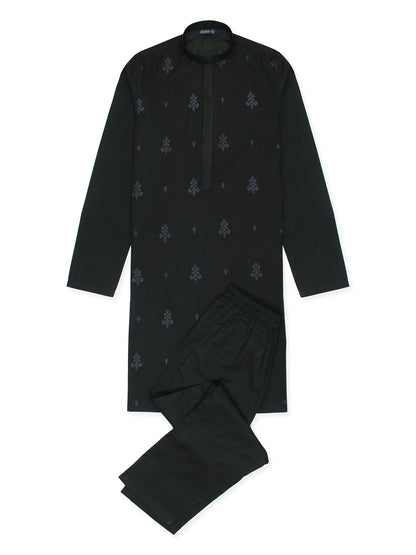 Boys Kurta Trouser Suit Set VB139-Black