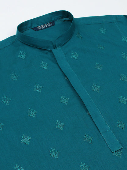 Velvour Boys Embroidered Kurta Zinc VB149