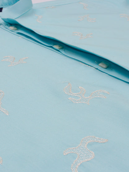 Boys Embroidered Kurta ART VB138 Sky Blue
