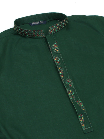 Boys Kurta Trouser Suit Set ART #VB142-B Green