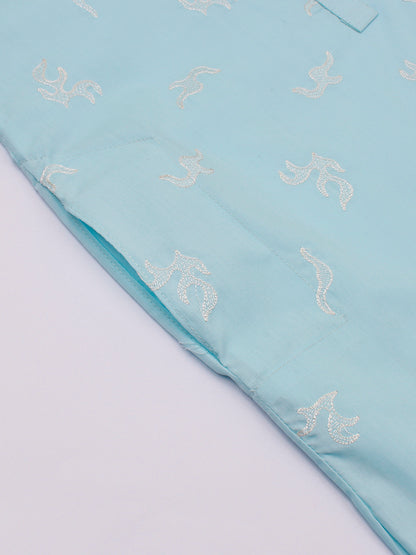 Boys Embroidered Kurta ART VB138 Sky Blue