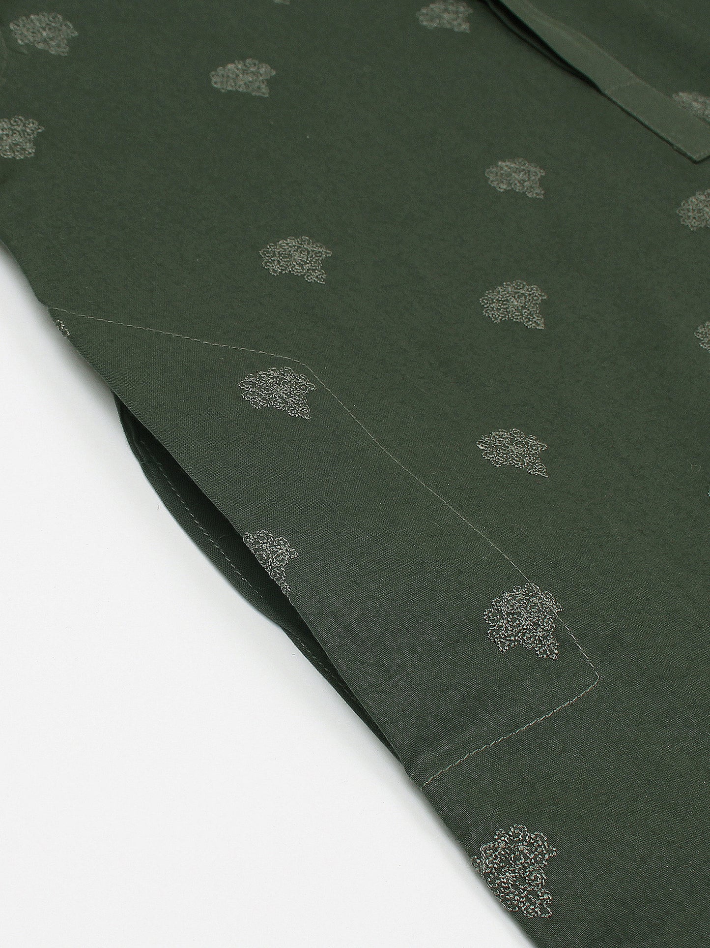 Boys Embroidered Kurta ART VB153 Dark Green