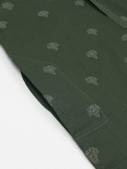 Boys Embroidered Kurta ART VB153 Dark Green
