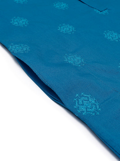 Boys Embroidered Kurta ART VB135 Ferozi