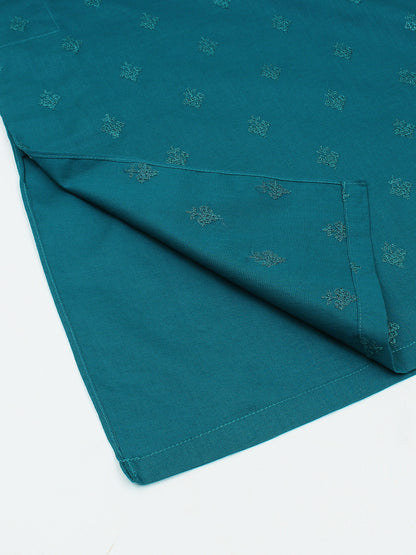 Velvour Boys Embroidered Kurta Zinc VB149