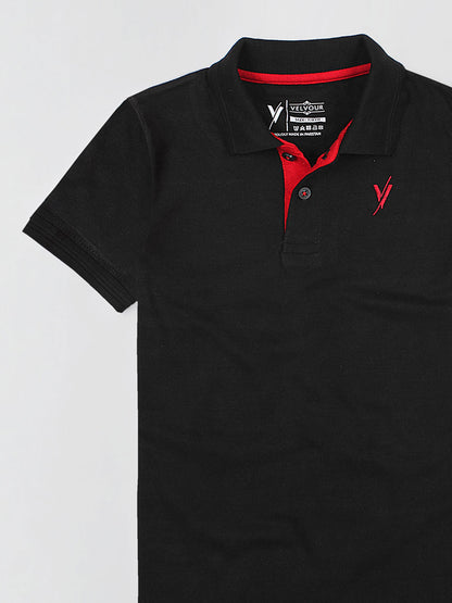Polo Shirt Plane Summer For Boys Art# VBP06-B/Black - Velvour Shop