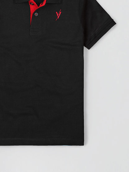 Polo Shirt Plane Summer For Boys Art# VBP06-B/Black - Velvour Shop