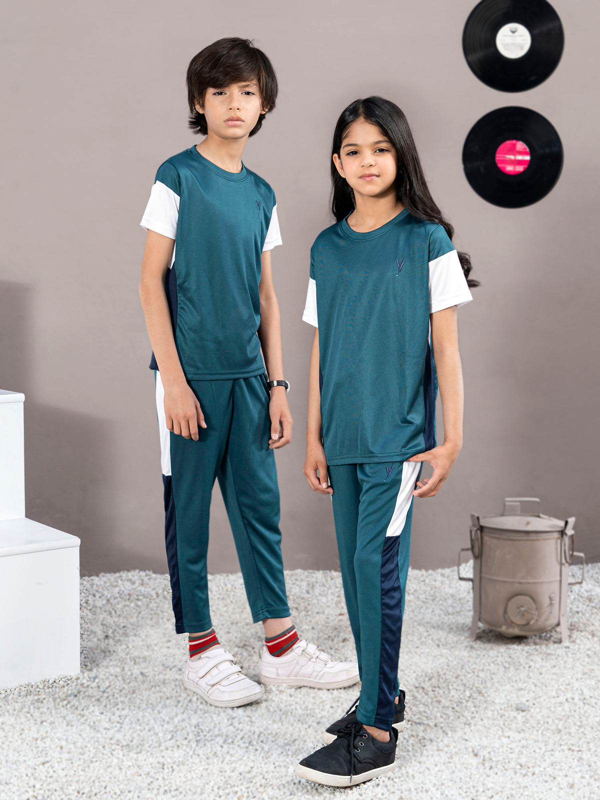 Tracksuit For Boys & Girls Poly athletic Fabric ART #VBTS05-B Zinc