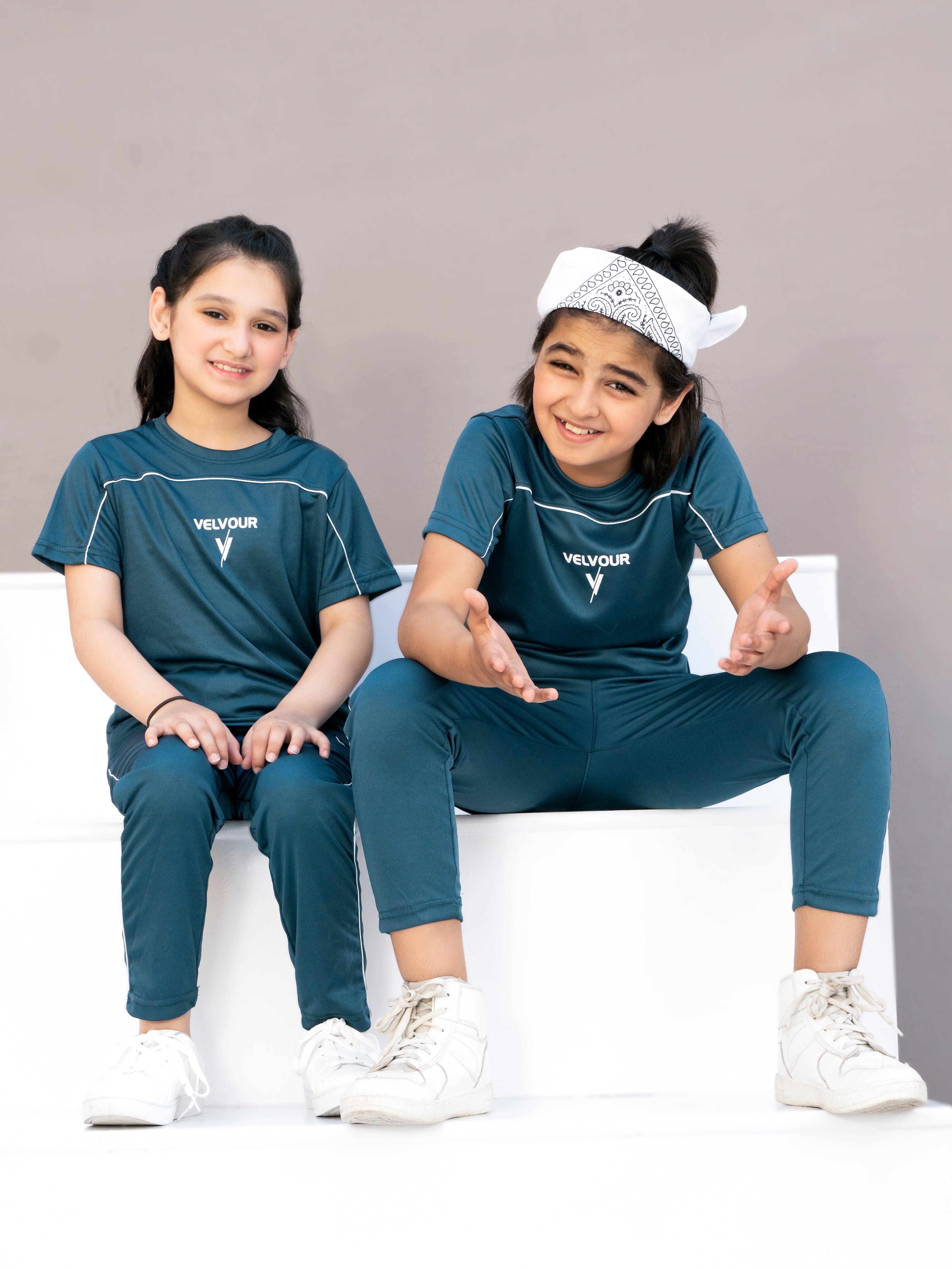Tracksuit For Boys & Girls Poly athletic Fabric VBTS011-B Zinc