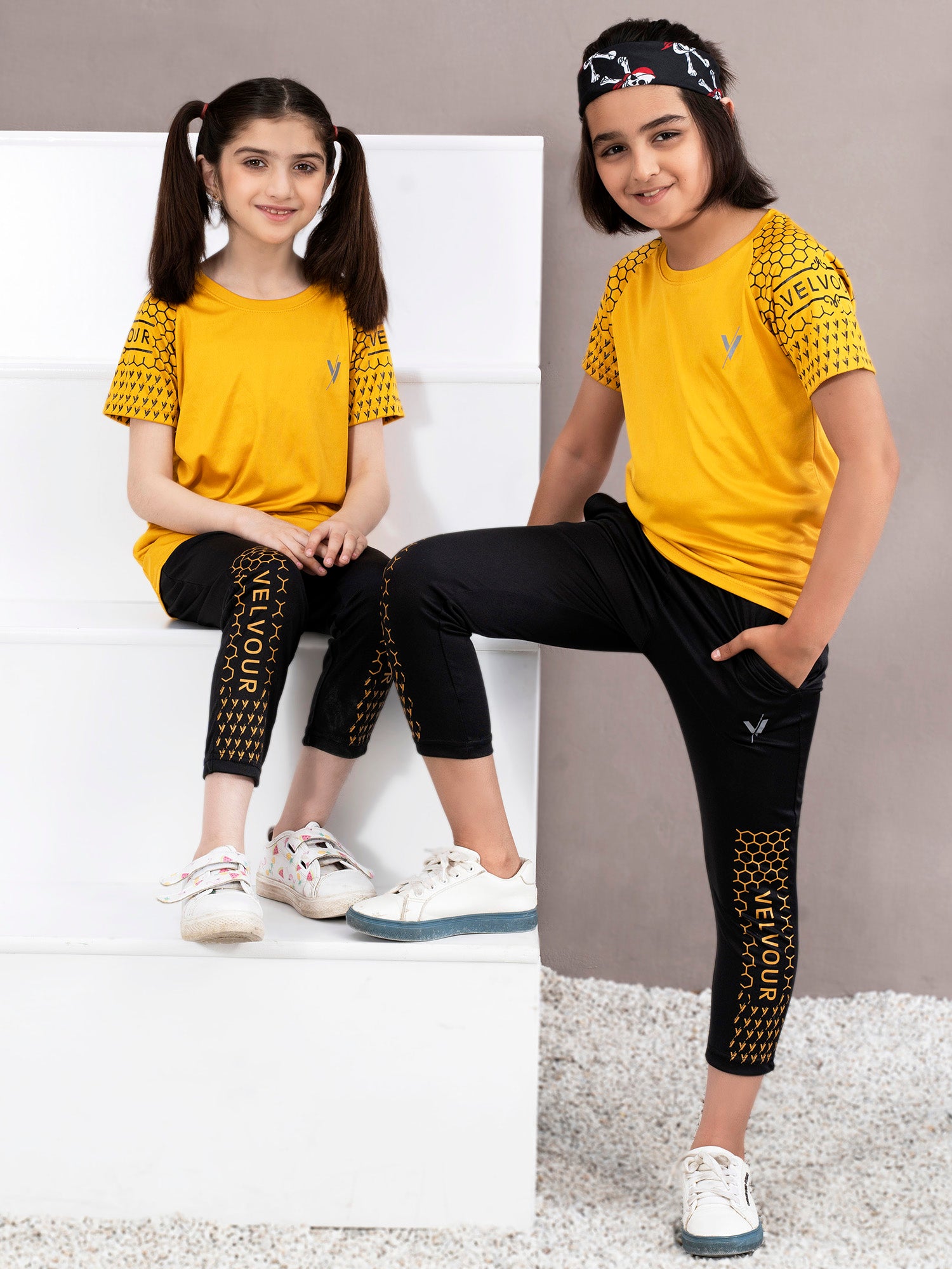 Tracksuit For Boys & Girls Poly athletic Fabric ART #VBTS09-A Mustard