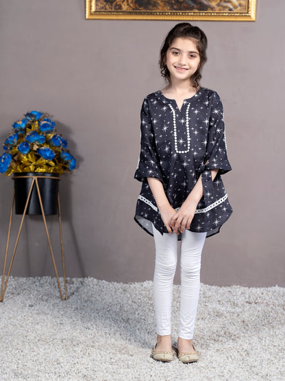 Girls Kurti (Tunic) By Velvour ART# VG56-B Black