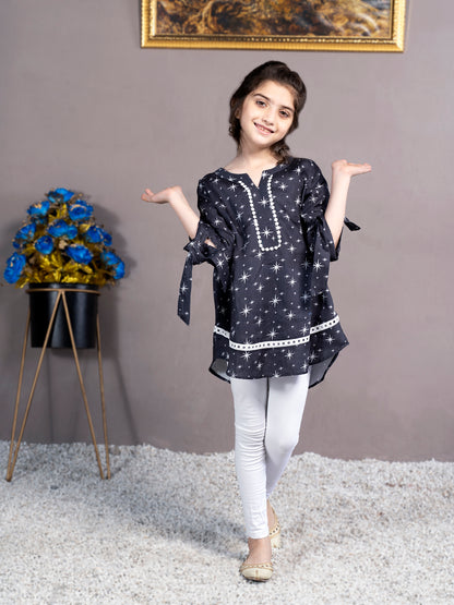 Girls Kurti (Tunic) By Velvour ART# VG56-B Black