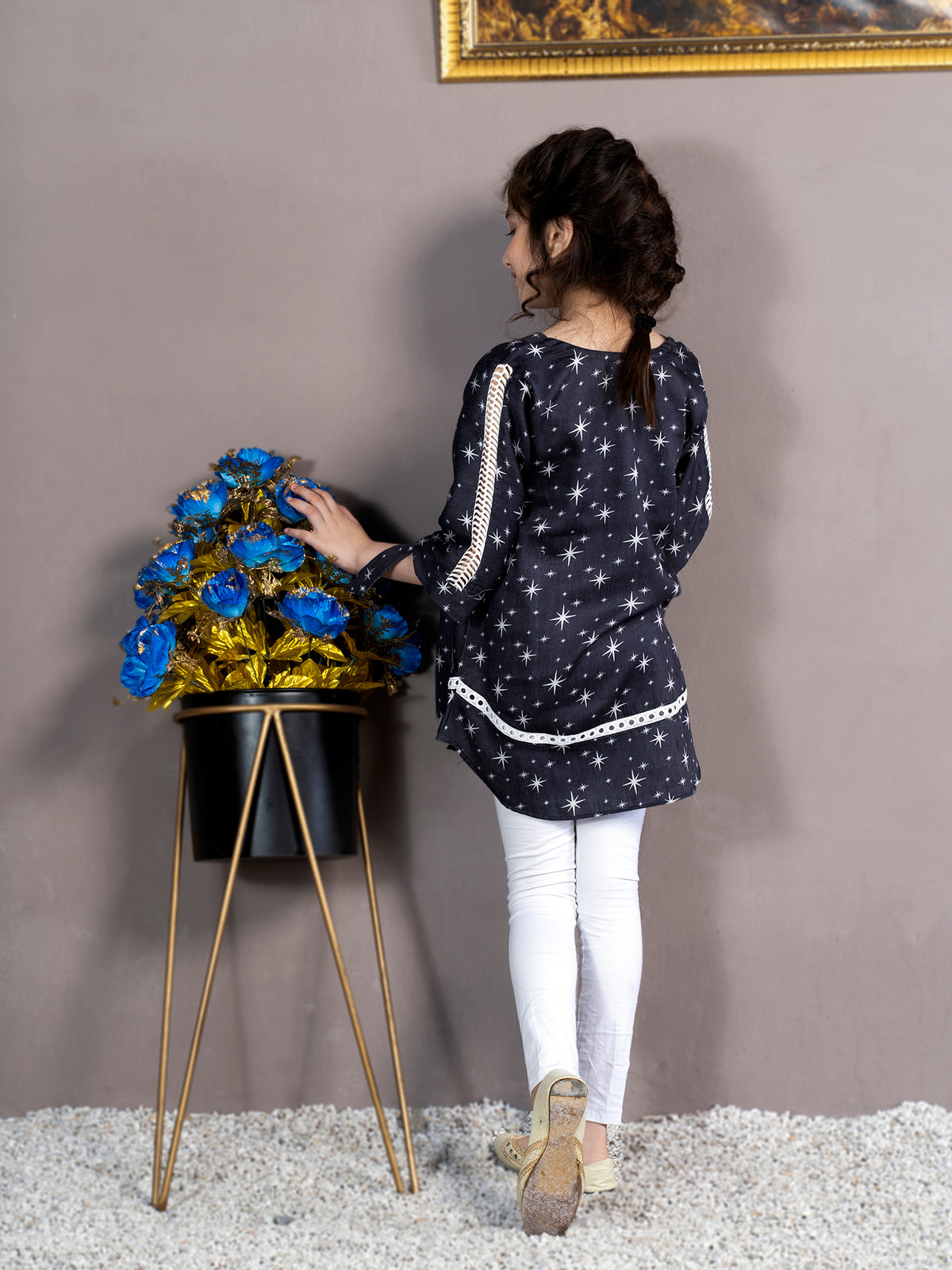 Girls Kurti (Tunic) By Velvour ART# VG56-B Black
