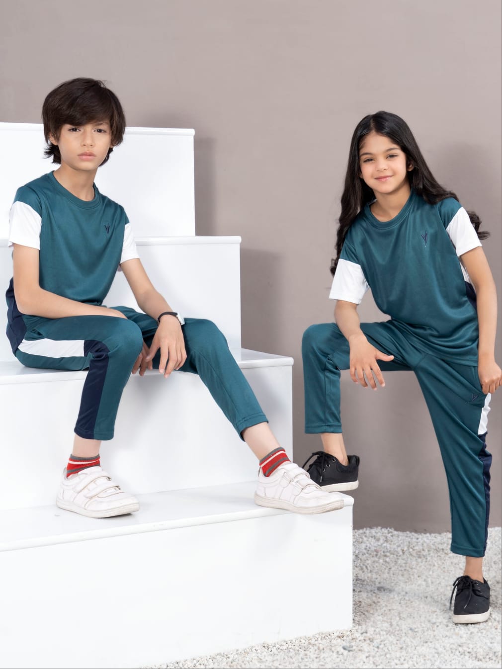 Tracksuit For Boys & Girls Poly athletic Fabric ART #VBTS05-B Zinc