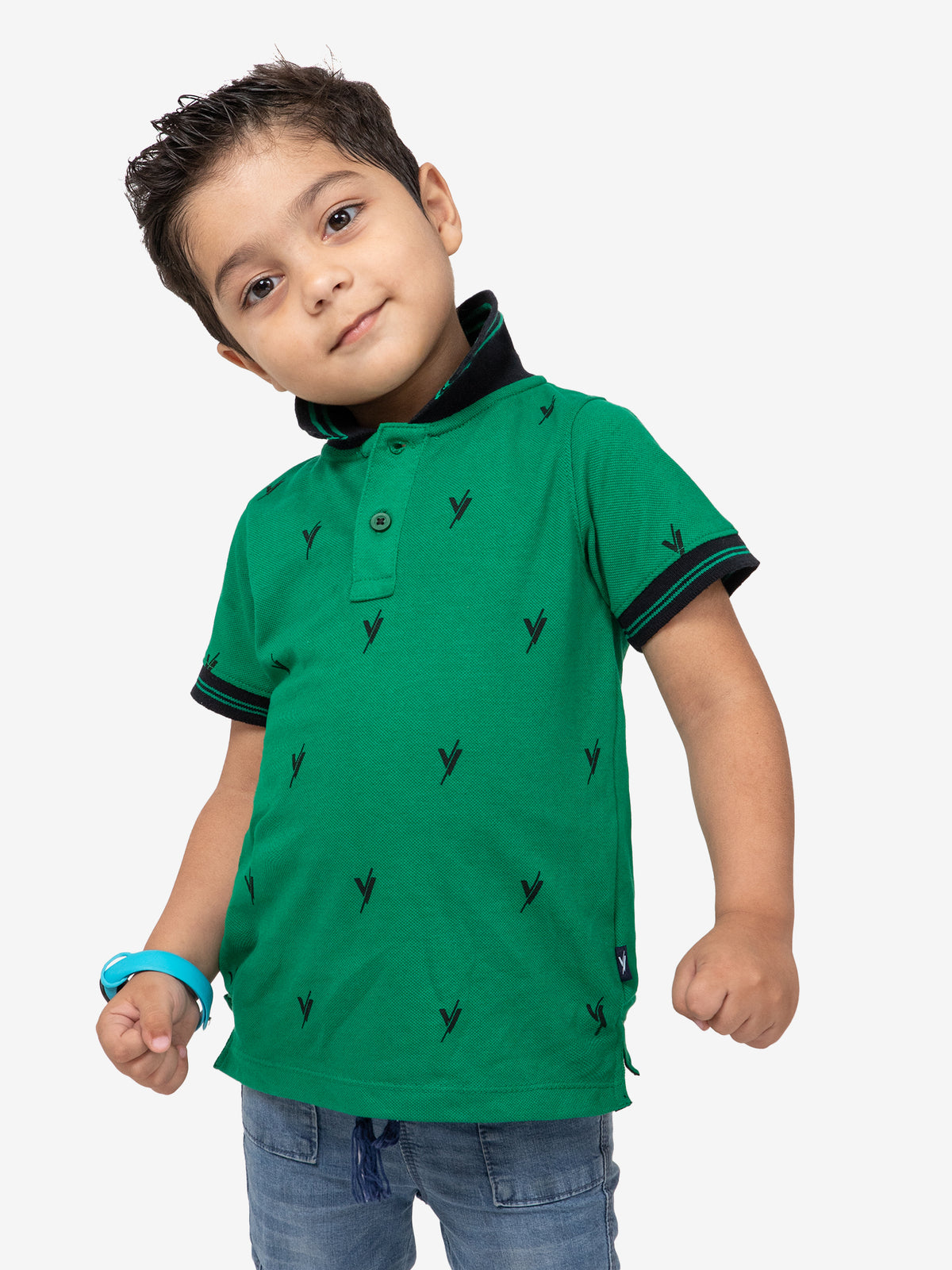 Boys Polo Shirt (Tipping Collar) By Velvour Art# VBP02-D - Velvour Shop